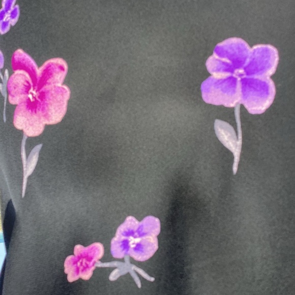 Bar III Black Floral Cami Tank - Picture 7 of 9